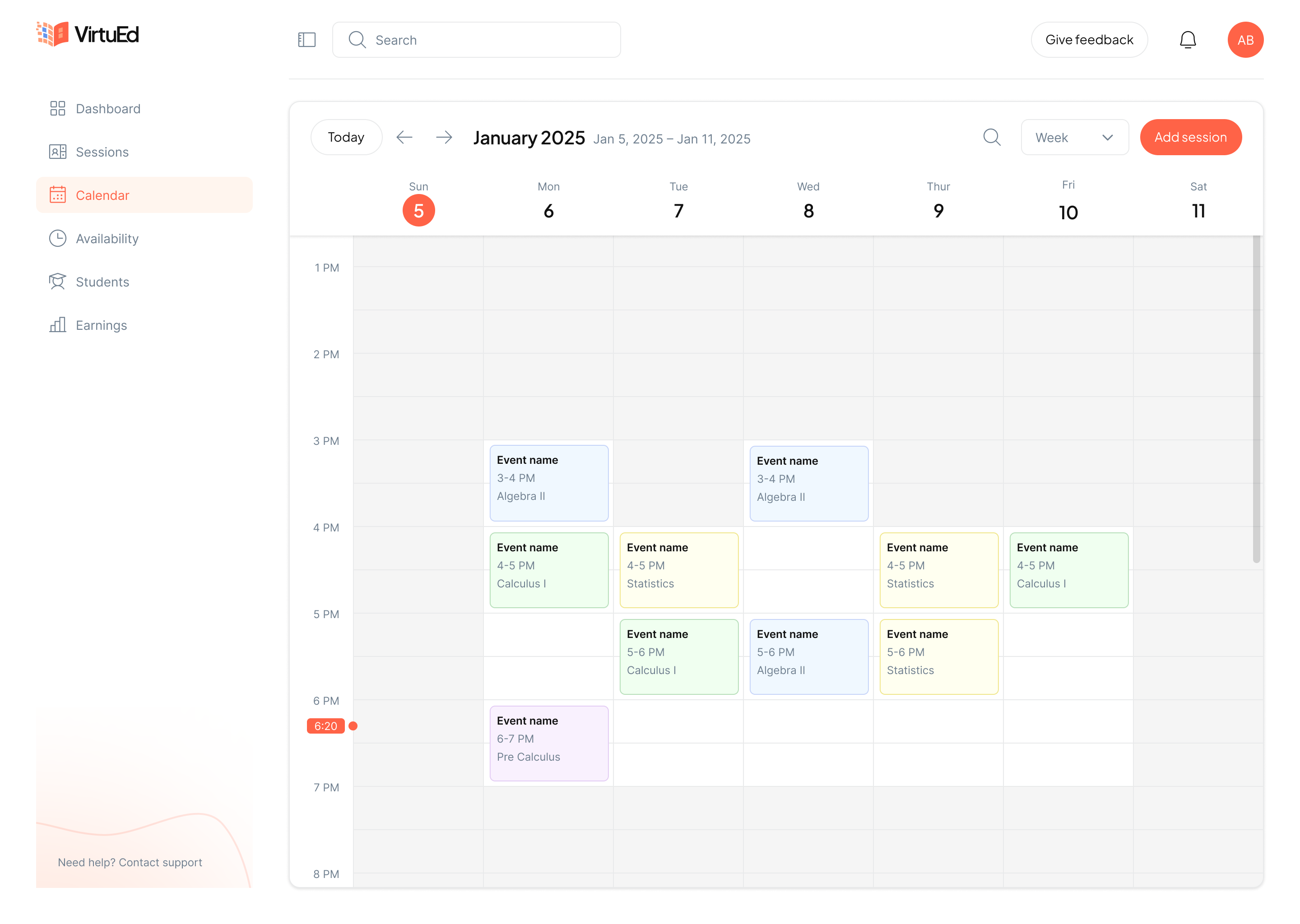 Calendar View